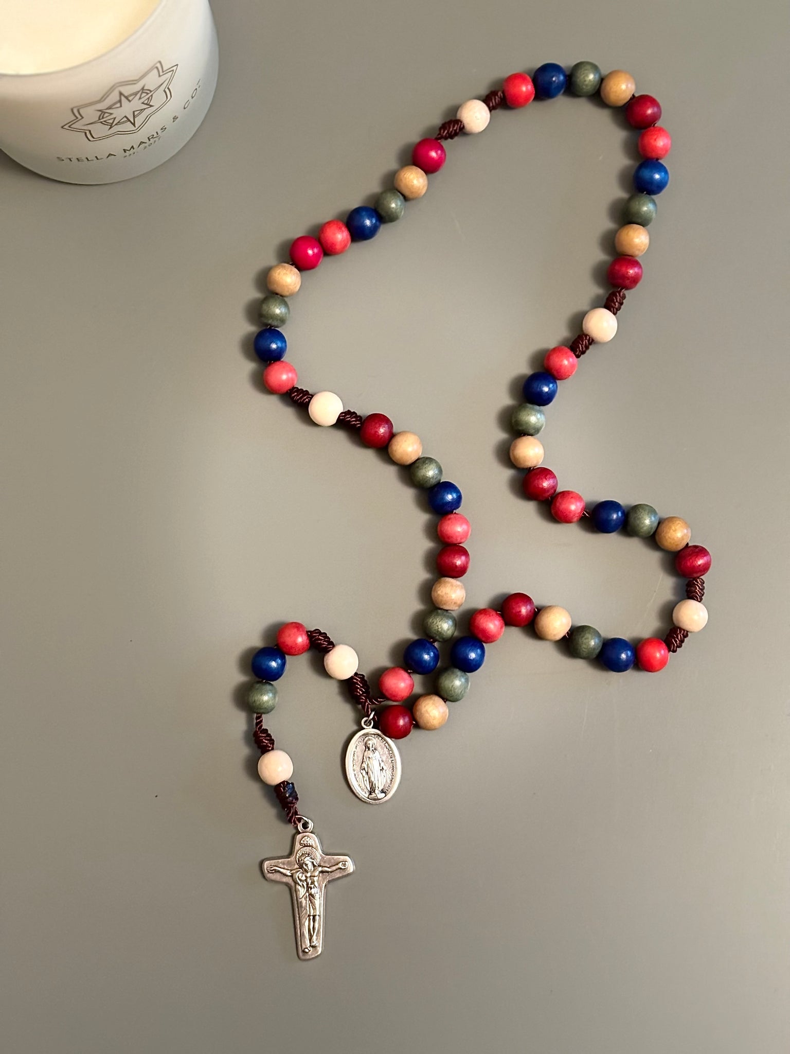 Colorful Wooden Rosary