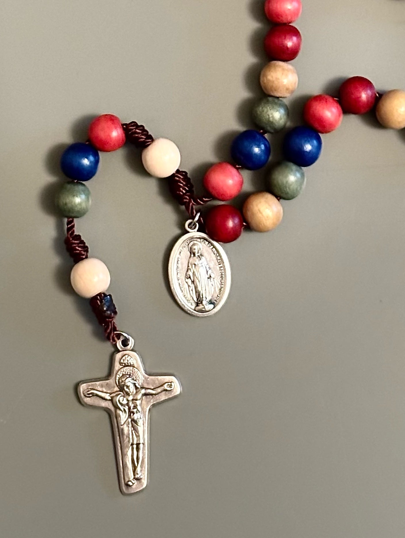 Colorful Wooden Rosary