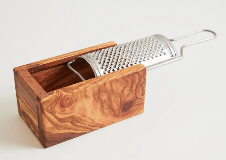 Italian Olivewood Box Cheese Grater